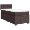 Boxspringbett mit Matratze Dunkelbraun 80x200 cm Stoff