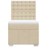 Boxspringbett mit Matratze Creme 90x190 cm Stoff