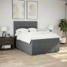 Boxspringbett mit Matratze Dunkelgrau 140x190 cm Stoff