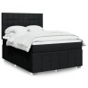 Boxspringbett mit Matratze Schwarz 140x190 cm Stoff