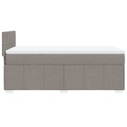 Boxspringbett mit Matratze Taupe 100x200 cm Stoff