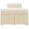 Boxspringbett mit Matratze Creme 120x190 cm Stoff