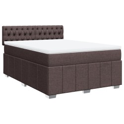 Boxspringbett mit Matratze Dunkelbraun 140x190 cm Stoff