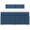 Boxspringbett mit Matratze Blau 140x200 cm Stoff