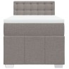 Boxspringbett mit Matratze Taupe 100x200 cm Stoff