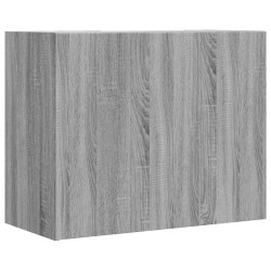 Wandregal Grau Sonoma 75x35x60 cm Holzwerkstoff