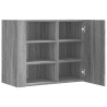 Wandregal Grau Sonoma 75x35x60 cm Holzwerkstoff