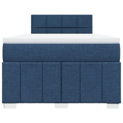 Boxspringbett mit Matratze Blau 120x190 cm Stoff