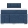 Boxspringbett mit Matratze Blau 120x190 cm Stoff