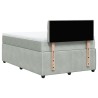 Boxspringbett mit Matratze Hellgrau 120x190 cm Samt