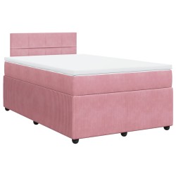 Boxspringbett mit Matratze Rosa 120x200 cm Samt