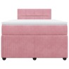 Boxspringbett mit Matratze Rosa 120x200 cm Samt