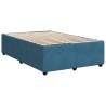 Boxspringbett mit Matratze Blau 120x190 cm Samt