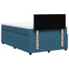 Boxspringbett mit Matratze Blau 120x190 cm Samt