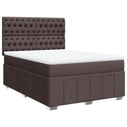 Boxspringbett mit Matratze Dunkelbraun 140x190 cm Stoff