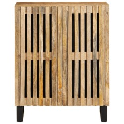 Sideboard 60x34x75 cm Raues Massives Mangoholz