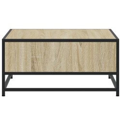 Couchtisch Sonoma-Eiche 60,5x60,5x30cm Holzwerkstoff und Metall