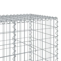 Gabione mit Deckel 250x100x100 cm Verzinktes Eisen