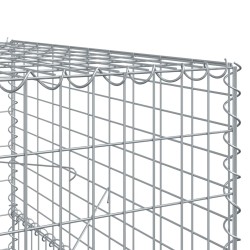 Gabione mit Deckel 800x100x150 cm Verzinktes Eisen