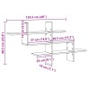 Wandregal Altholz-Optik 124,5x18x60,5 cm Holzwerkstoff