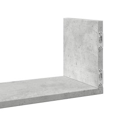 Wandregale 3 Stk. Betongrau 80x18x18 cm Holzwerkstoff