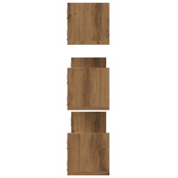 Wandregale 3 Stk. Artisan-Eiche 80x18x18 cm Holzwerkstoff