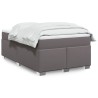 Boxspringbett mit Matratze Grau 120x190 cm Kunstleder