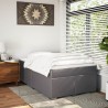 Boxspringbett mit Matratze Grau 120x190 cm Kunstleder