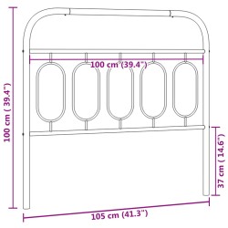 Kopfteil Metall Weiß 100 cm