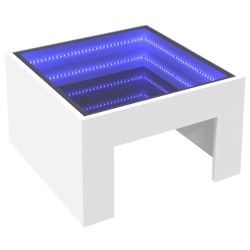 Couchtisch mit Infinity-LED Weiß 50x50x30 cm