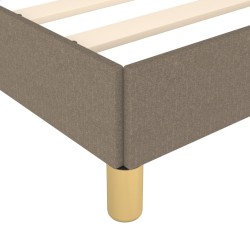 Bettgestell mit Kopfteil Taupe 90x190 cm Stoff