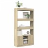 Highboard Sonoma-Eiche 92x33x180 cm Holzwerkstoff