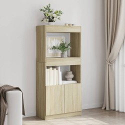 Highboard Sonoma-Eiche 63x33x140 cm Holzwerkstoff