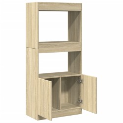 Highboard Sonoma-Eiche 63x33x140 cm Holzwerkstoff