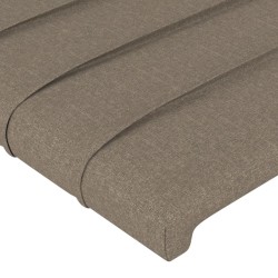 Bettgestell mit Kopfteil Taupe 180x200 cm Stoff