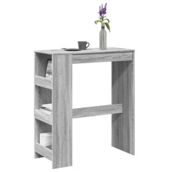 Bartisch mit Regal Grau Sonoma 90x40x103,5 cm Holzwerkstoff