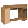 LED-Schreibtisch Artisan-Eiche 140x55x91 Holzwerkstoff