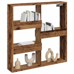 Wandschrank Altholz-Optik 80x15x80 cm Holzwerkstoff