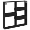 Wandschrank Schwarz 80x15x80 cm Holzwerkstoff