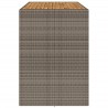 Garten-Bartisch mit Holzplatte Grau 185x80x110 cm Polyrattan