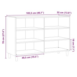 Sideboard Artisan-Eiche 103,5x35x70 cm Holzwerkstoff