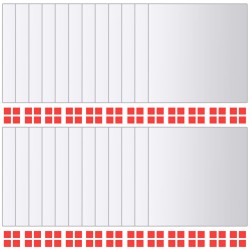 24-tlg. Spiegelfliesen-Set Quadratisch Glas