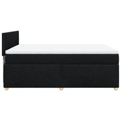 Boxspringbett mit Matratze Schwarz 140x190 cm Stoff