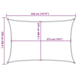 Sonnensegel 160 g/m² Blau 2,5x3,5 m HDPE