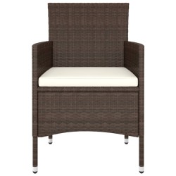 5-tlg. Garten-Lounge-Set Poly Rattan Braun