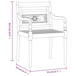 9-tlg. Garten-Essgruppe Massivholz Teak