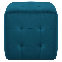 Pouf 2 Stk. Blau 30x30x30 cm Samtstoff