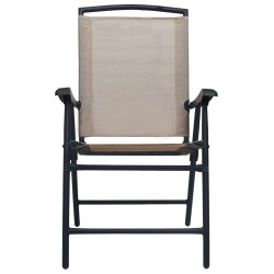 3-tlg. Bistro-Set Taupe Stahl