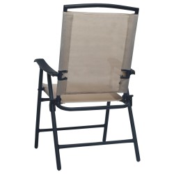 3-tlg. Bistro-Set Taupe Stahl