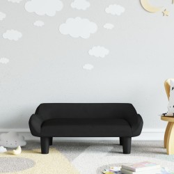 Kindersofa Schwarz 70x40x24...